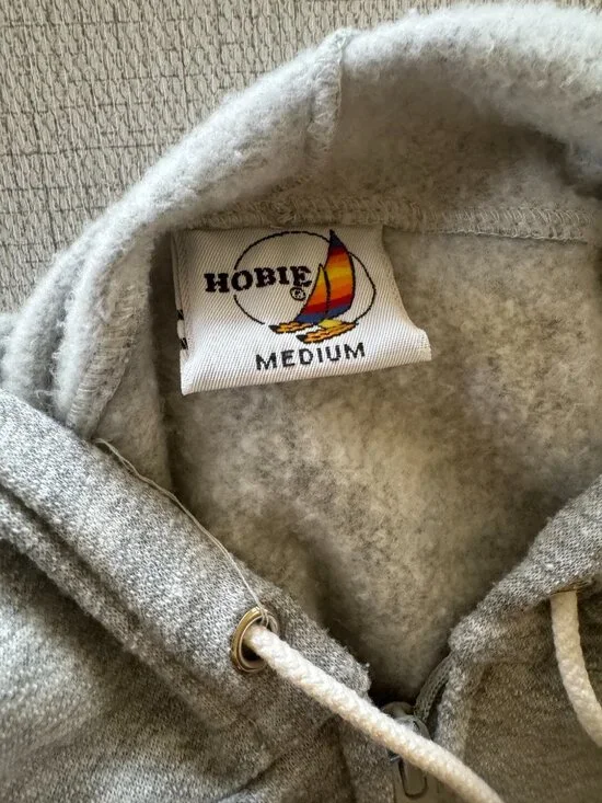 Vintage Hobie Sailing Graphic Sleeveless Full Zip Hoodie, Medium - Picture 5 of 7